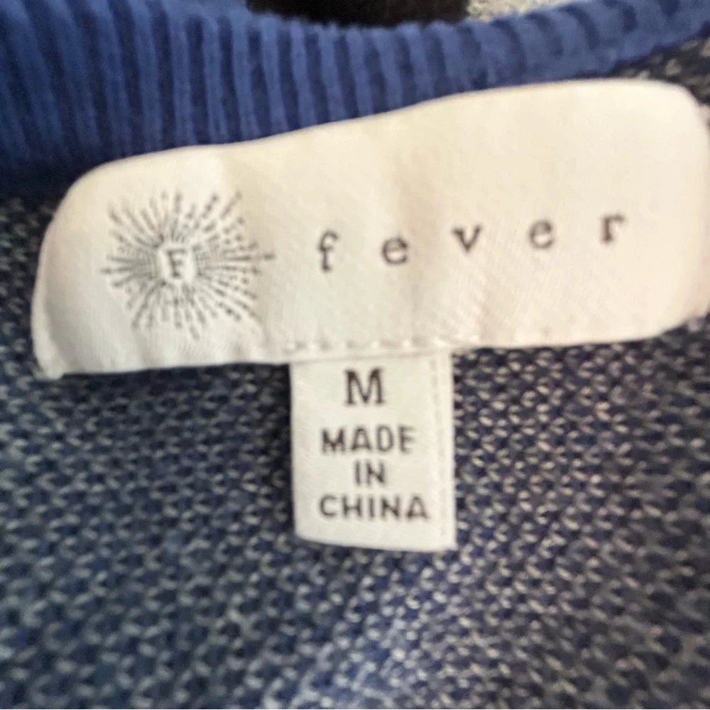 Fever gray blue black long sleeve light colour blocked sweater Size M - Picture 5 of 9